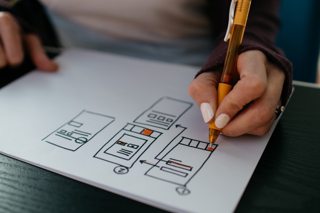 cta-bg UX Work: Womans hands drawing a wireframe